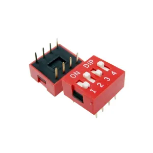 100pcs 4 Position 4P DIP Switch 2.54mm Pitch 2 Row 8 Pin Slide DIP Switch in Stock New 2025 for Arrival High for Quality