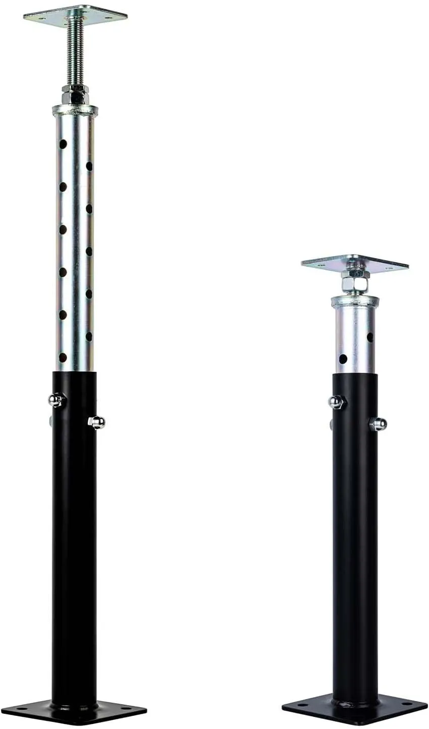 2 Pack Basement Floor Jack 20" - 33" Adjustable Jack Adjustable Support Beam House Jack Post - Suitable for Cellar Ceilings, Underground Passage, basements, Underground bunkers