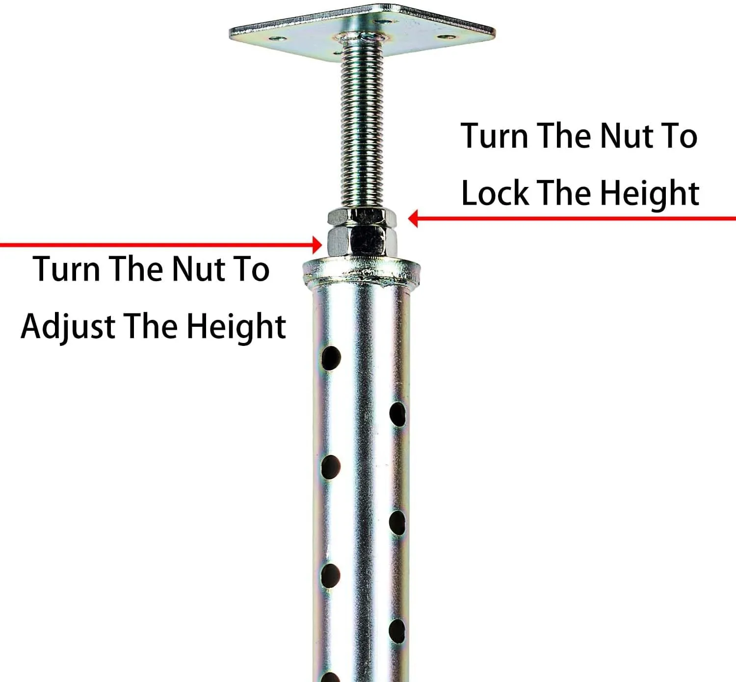 2 Pack Basement Floor Jack 20" - 33" Adjustable Jack Adjustable Support Beam House Jack Post - Suitable for Cellar Ceilings, Underground Passage, basements, Underground bunkers