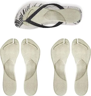 2 Pairs Arch Support Cushion Insoles Gel Adhesive Arch Support Anti-Slip Flip Flop Thong Inserts Self Adhesive Gel Arch Cushion Insoles Plantar Fasciitis Pain Relief for Man Woman