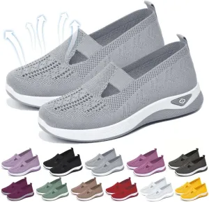 2025 Orthopedic Shoes for Women, Women Wide Width Breathable Walking Comfortable Slip on Sneakers, Non Slip Food Service Lightweight Sneaker, Nurse Shoes Arch Support Sneakers