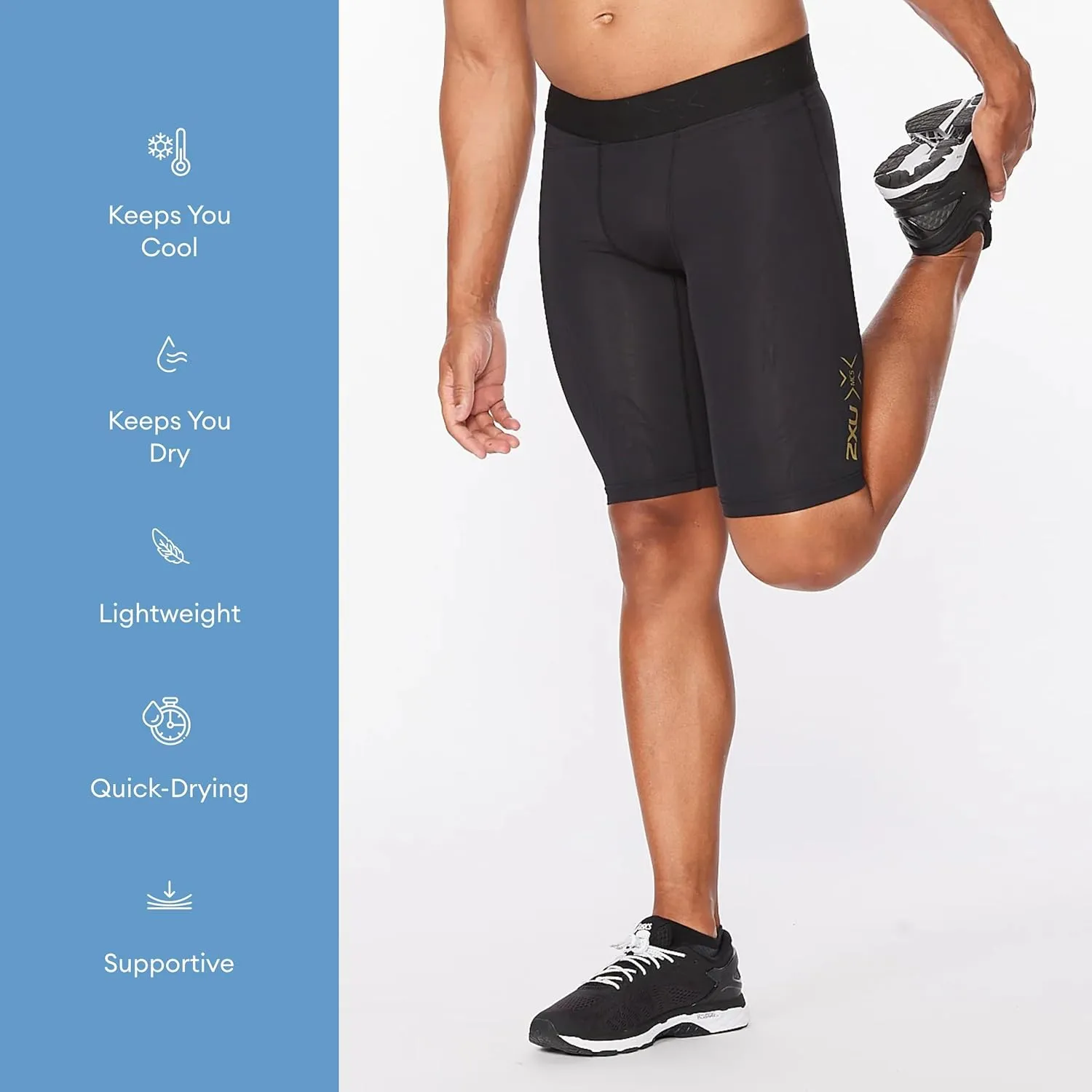 2XU Men's Force Compression Shorts - Compression Shorts for Enhanced Support and Recovery