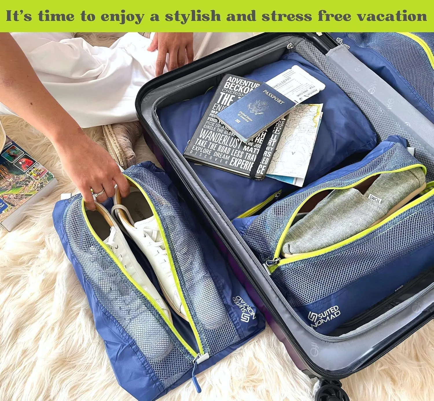 3 Pack Ultralight Shoe Bags for Travel Set, Extra Large Shoe Packing Cubes Portable Pouch with Zipper