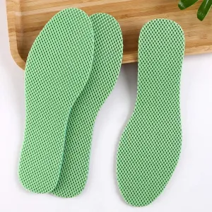 3 Pairs Mint Deodorant Insoles Light Weight Shoes Pad Absorb-Sweat Breathable Mesh Cloth Sports Insert Men Women(44)