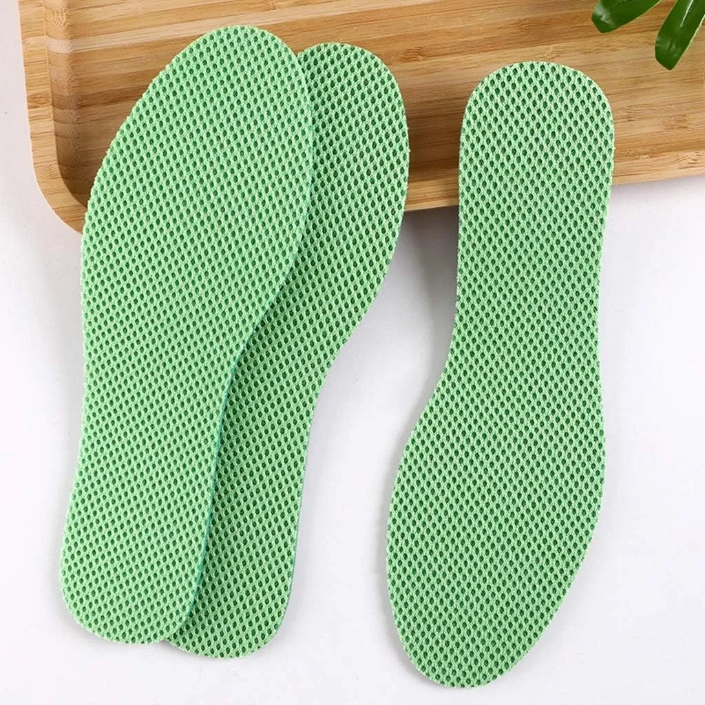 3 Pairs Mint Deodorant Insoles Light Weight Shoes Pad Absorb-Sweat Breathable Mesh Cloth Sports Insert Men Women(44)