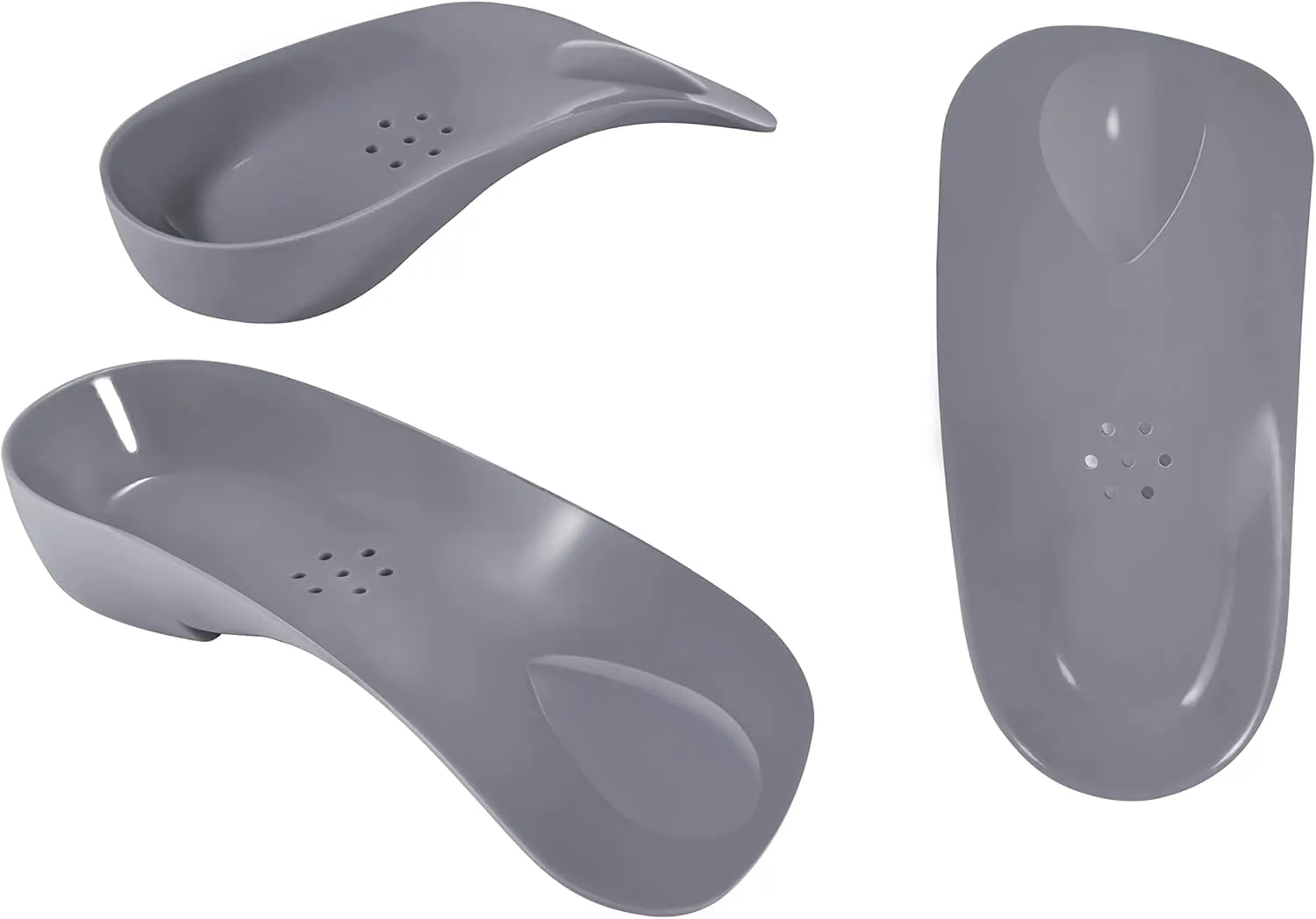 3/4 Original High Arch Inserts Firm Orthotics for Plantar Fasciitis Flat Feet Over-Pronation, Comfort Metatarsal Pad Support Insoles Relief Heel Spur Pain
