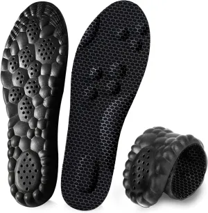 4D Cloud Insoles for Men and Women, Arch Support Insoles, Memory Foam Insoles, Shock Absorption and Cushioning Sports Shoe Insoles for Foot & Joint Support (XL Men 9-11.5 | Women 11-12.5 Black)