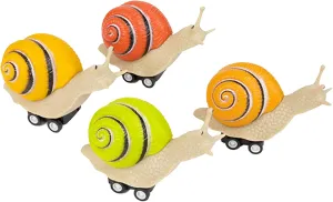 Accoutrements Archie McPhee Racing Snails - On Your Mark, Get Set, and... Wait! Pull-Back Vinyl Speedsters in 4 Colors