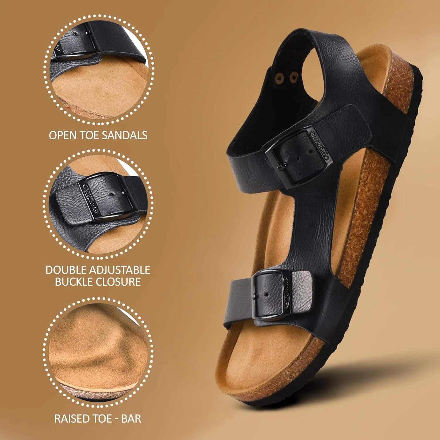AEROTHOTIC Women’s Arch Support Cork Footbed Slide Sandals