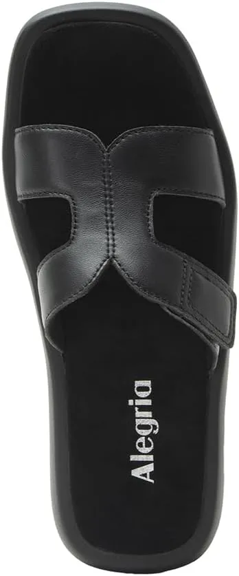 Alegria Women Portia Leather Square Toe Sandal Slide