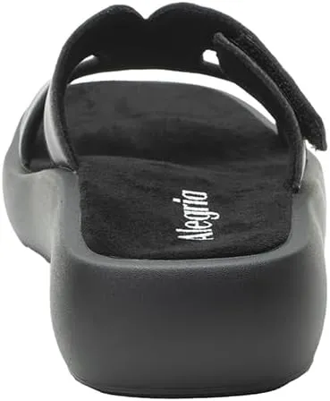 Alegria Women Portia Leather Square Toe Sandal Slide