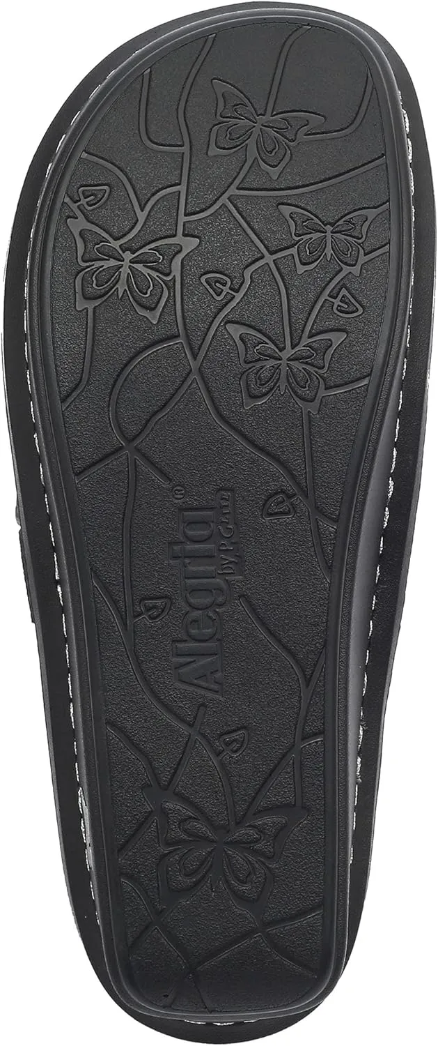 Alegria Women's Brigid Leather Moc Toe Open Back Clog with Heel Cup