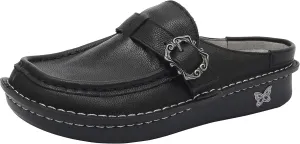 Alegria Women's Brigid Leather Moc Toe Open Back Clog with Heel Cup
