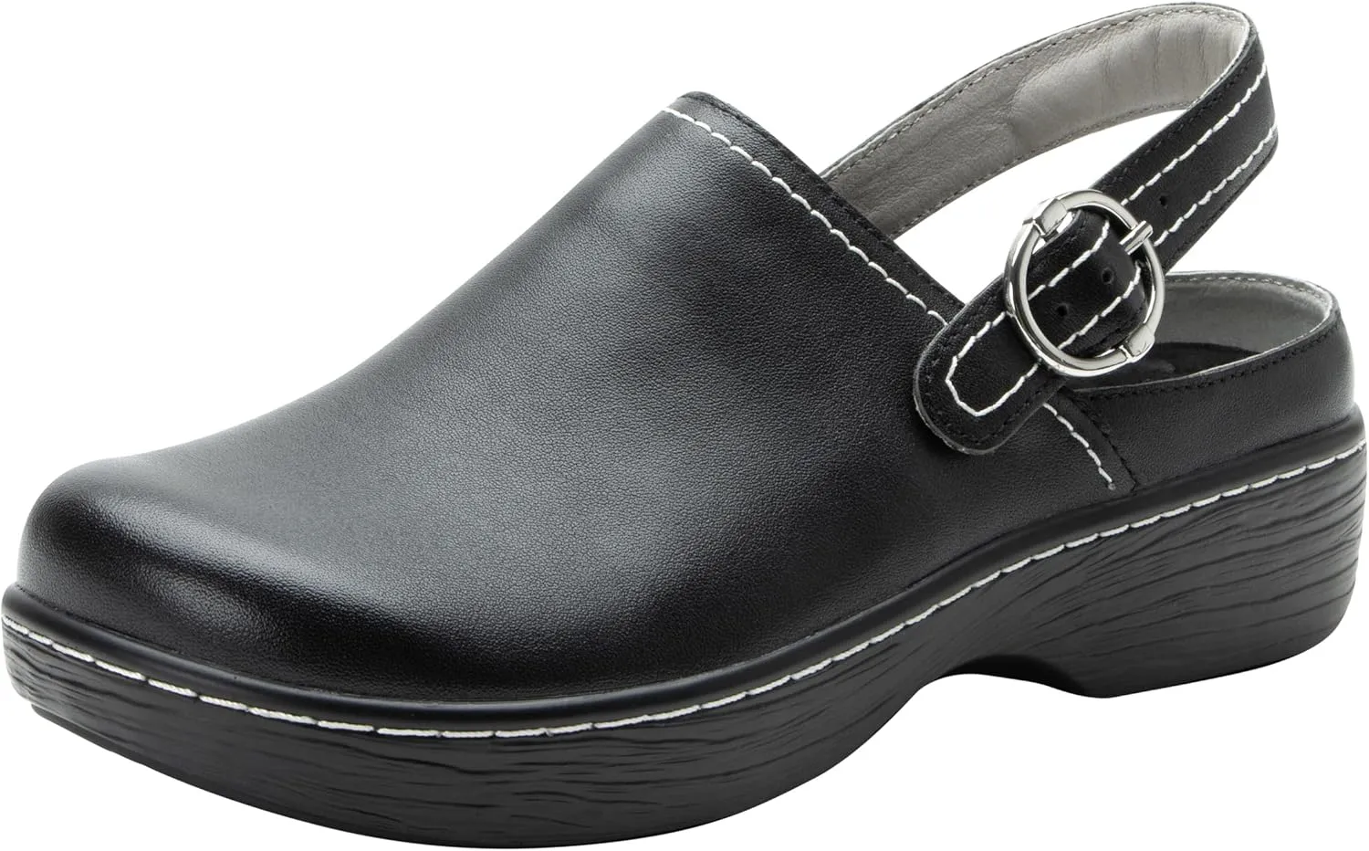 Alegria Women's Olie Slingback Clog Leather Slide