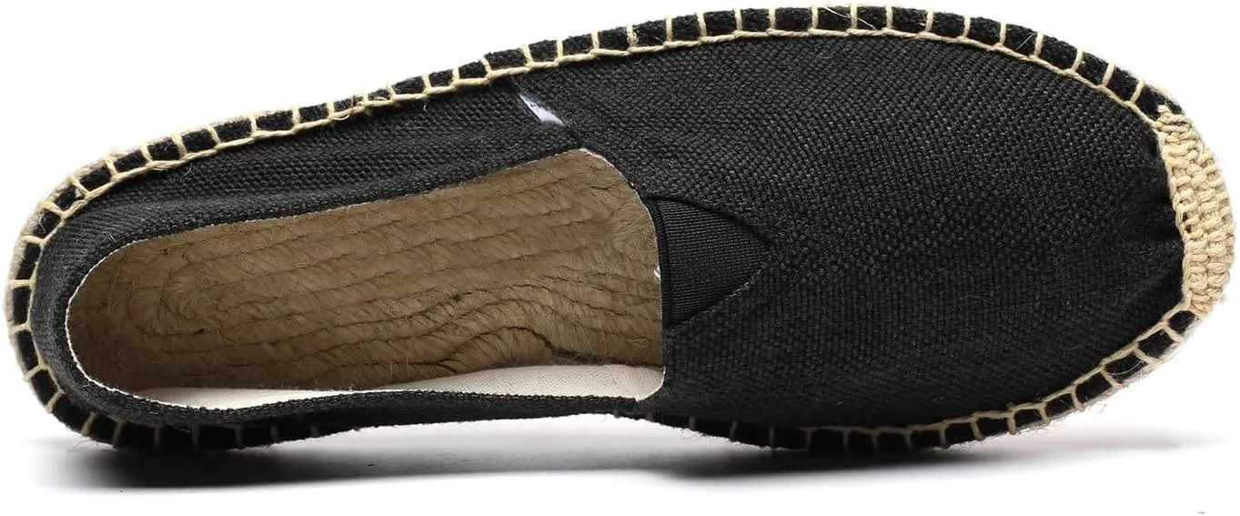 Altxic Men's Closed Toe Comfortable Canvas Slip on Flat Espadrilles