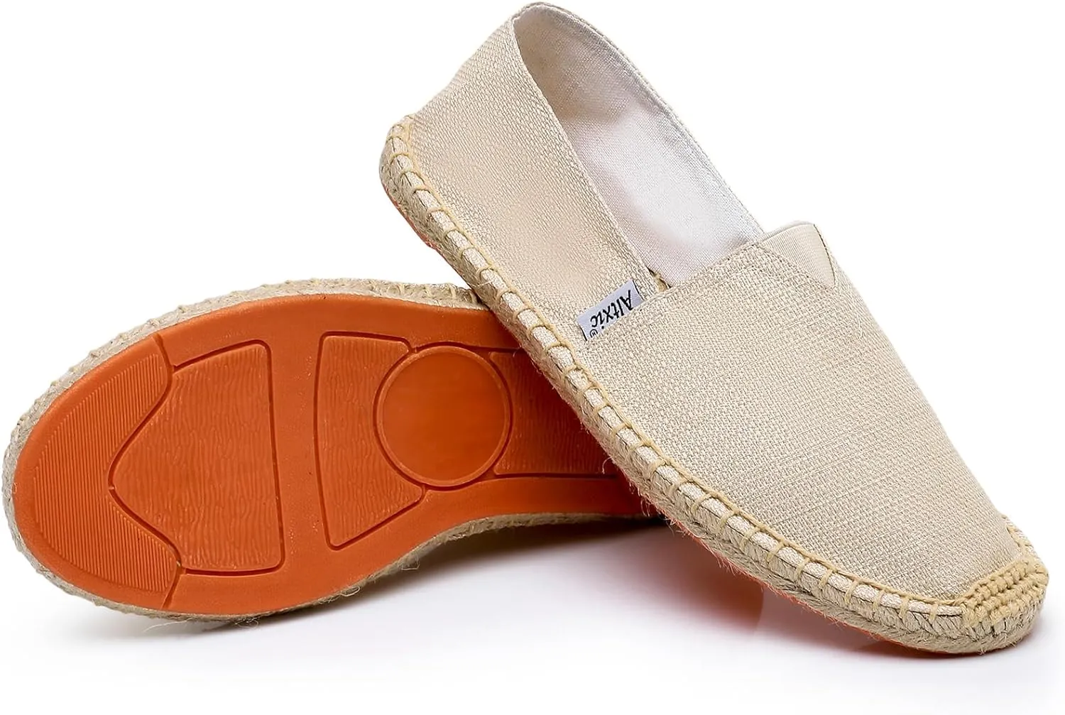 Altxic Men's Closed Toe Comfortable Canvas Slip on Flat Espadrilles