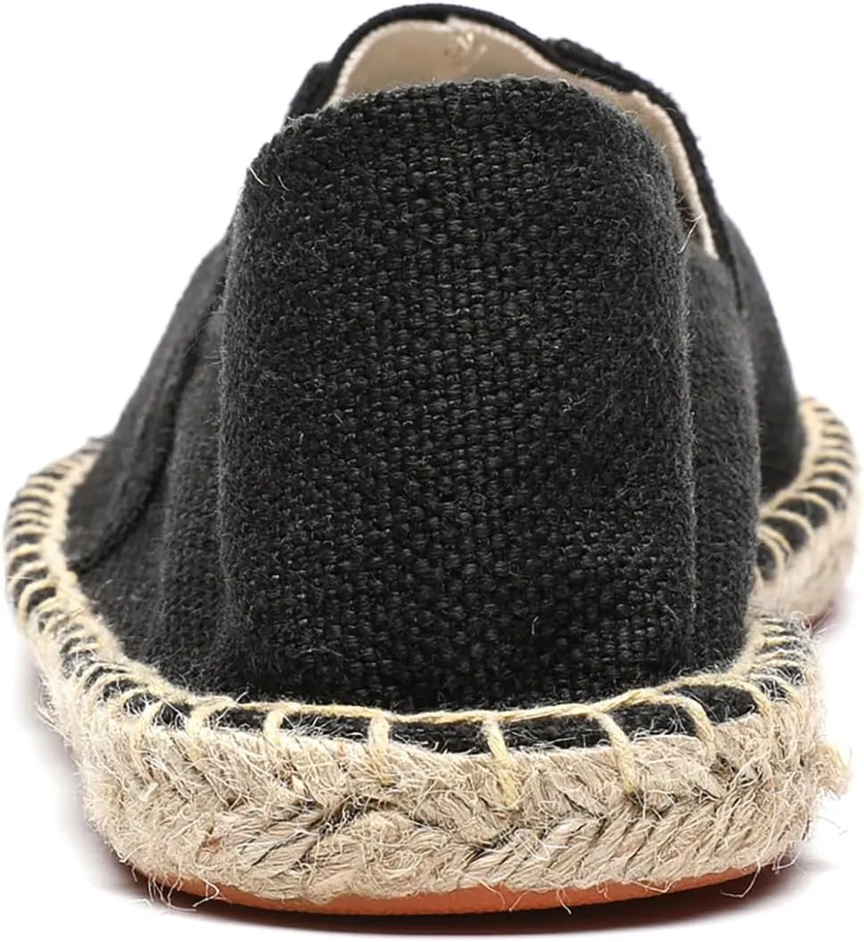 Altxic Men's Closed Toe Comfortable Canvas Slip on Flat Espadrilles