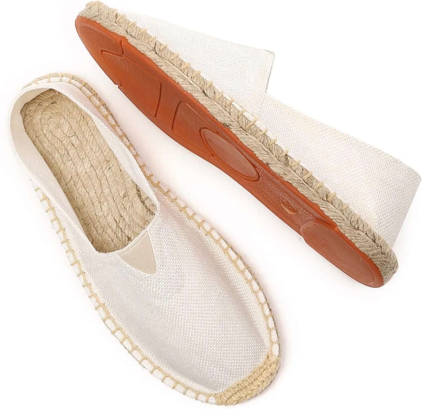 Altxic Men's Closed Toe Comfortable Canvas Slip on Flat Espadrilles