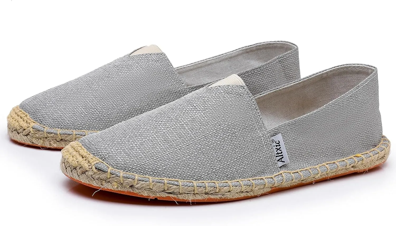 Altxic Men's Closed Toe Comfortable Canvas Slip on Flat Espadrilles