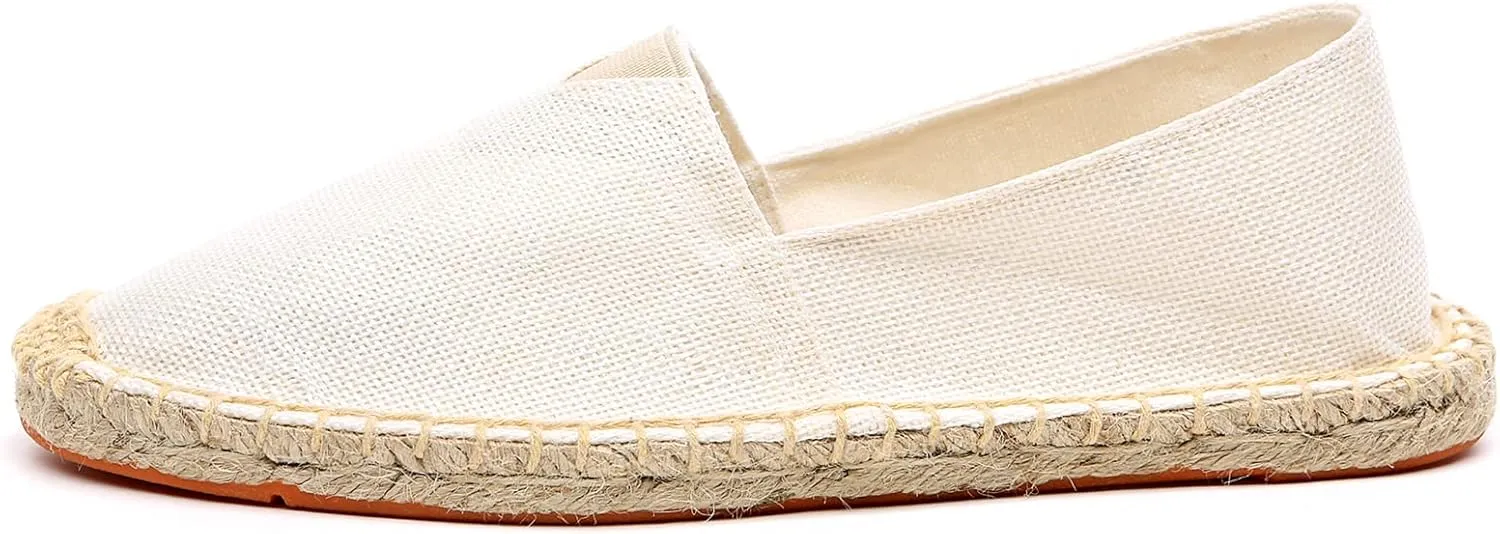 Altxic Men's Closed Toe Comfortable Canvas Slip on Flat Espadrilles