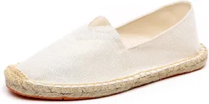Altxic Men's Closed Toe Comfortable Canvas Slip on Flat Espadrilles
