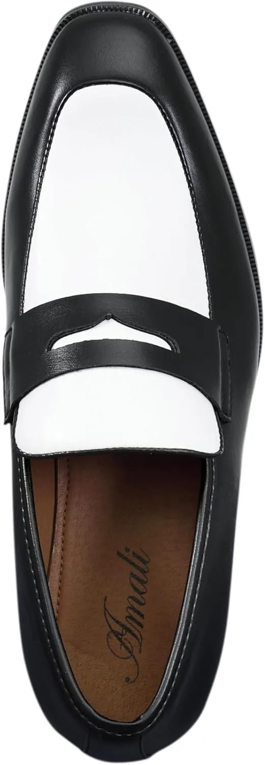 Amali Levi Two Tone Penny Loafer Slip-On Shoes for Men