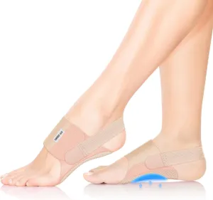 Arch Support for Plantar Fasciitis Relief: Upgraded Non-Slip Wearable Arch Support Inserts w/Built-in Orthotics - Adjustable Brace w/Gel Pads for Flat Feet High & Fallen Arch for Men Women