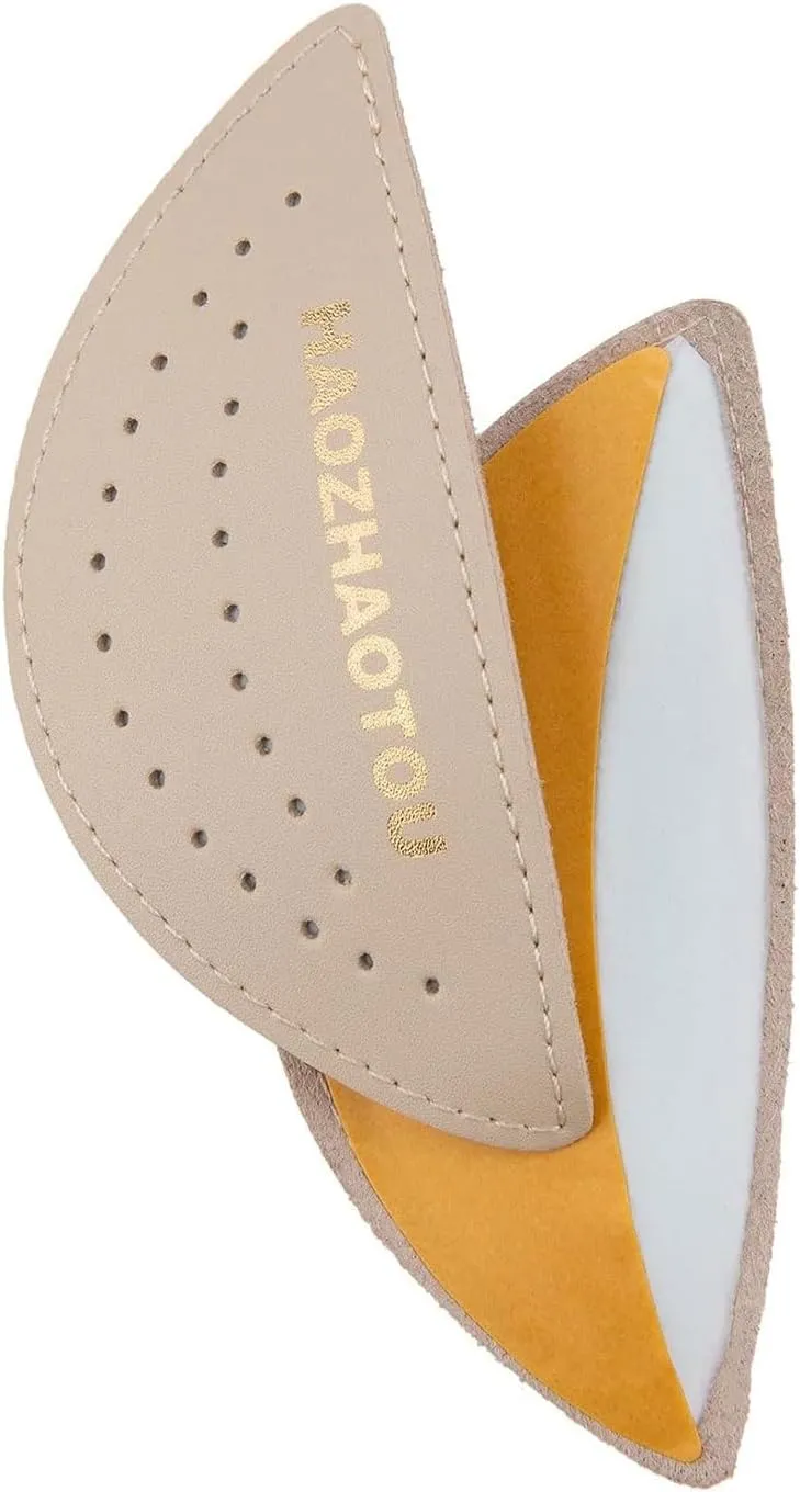 Arch Support Inserts for Flat Feet - Unisex Self - Adhesive Latex Arch Pad for Relieve Pressure and Feet Pain - Arch Support Insoles for Men & Women 3 Pairs (S, Beige)