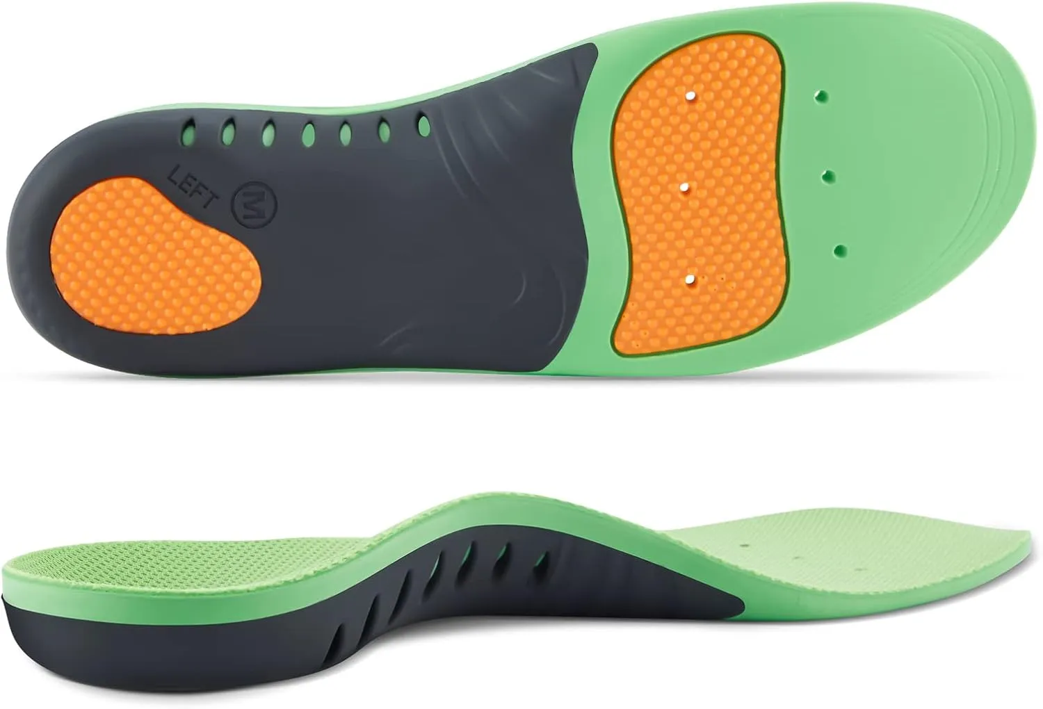 Arch Support Insoles (220 lbs) Plantar Fasciitis Relief Insoles for Flat Feet, Work Boot Insoles, Memory Foam Shoe Inserts for Running and Hiking, Gel Orthotic Insoles for Men & Women
