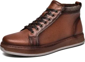 Arkbird Mens Leather Sneaker Fashion Classic Casual Chukka Ankle Boots for Men