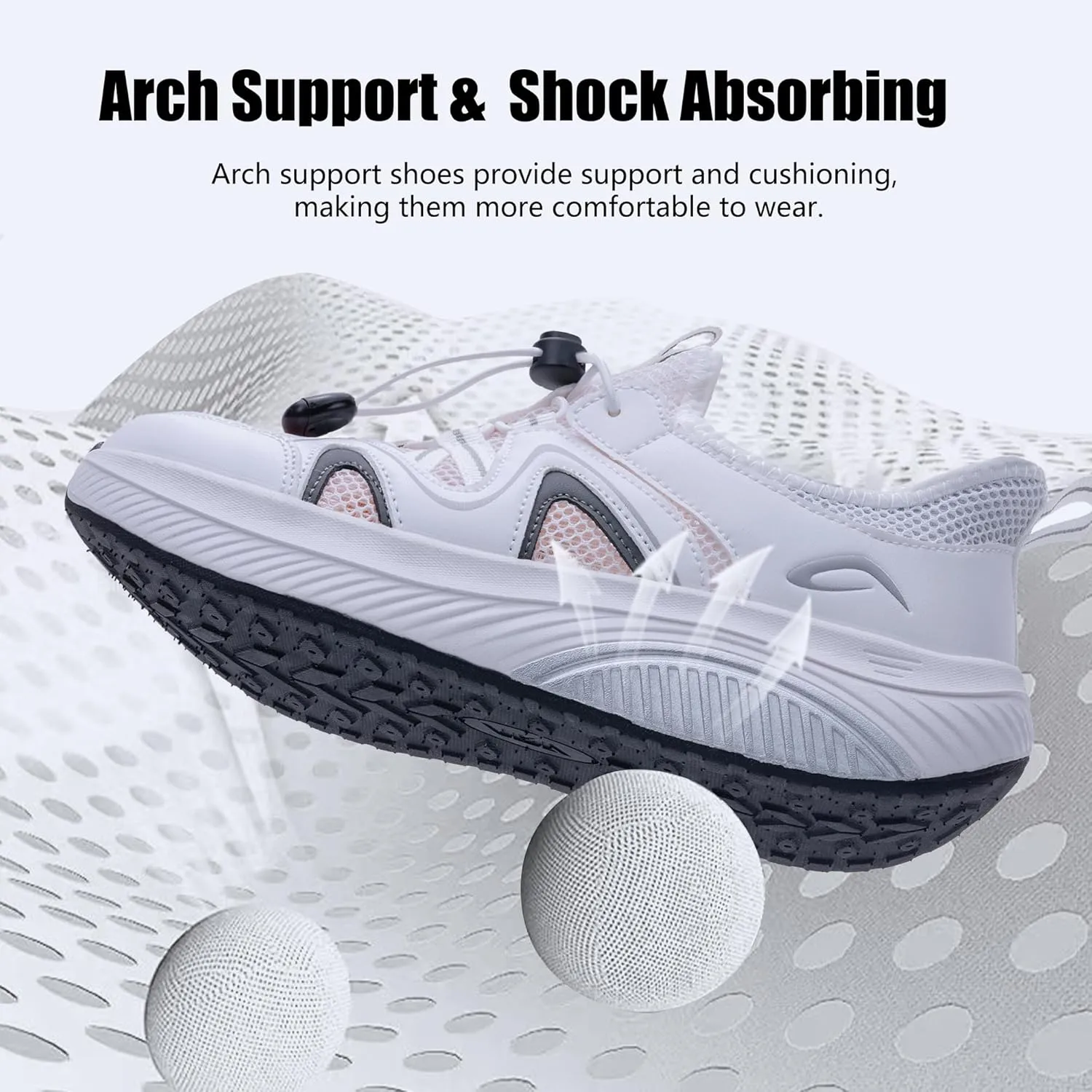 Artlea Wide Toe Box Shoes Women Walking Shoes Arch Support Plantar Fasciitis Orthotic Sneakers Slip On Running Tennis Shoes