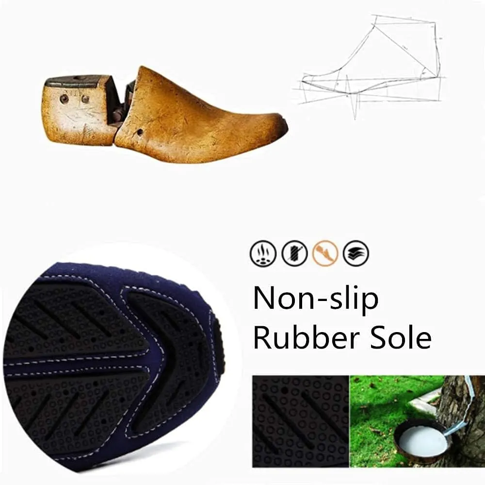 Asifn Mens Leather Driving Loafer Lightweight Slip-on Breathable Walking Boat Shoes Flat Slippers Outdoor Moccasin