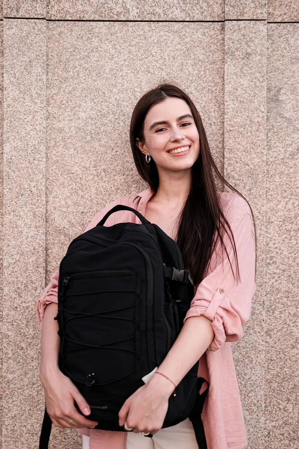 BAGSMART Carry On Travel Backpack, 17.3 Inch Large Travel backpack Carry On Flight Approved, Personal Item Backpack Travel Bag With Shoe Bag, 30L Water Resistant Casual Daypack, Black
