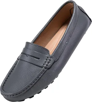 BEAUSEEN Women's Genuine Leather Penny Loafers Classic Driving Moccasins Casual Slip On Comfort Women Loafer Shoes