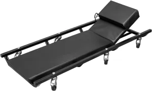 BIG RED 40" Padded Rolling Garage/Shop Creepe with Adjustable Headrest and 6 Casters，Steel Mechanic Cart, Black,ATR6452BR,Torin