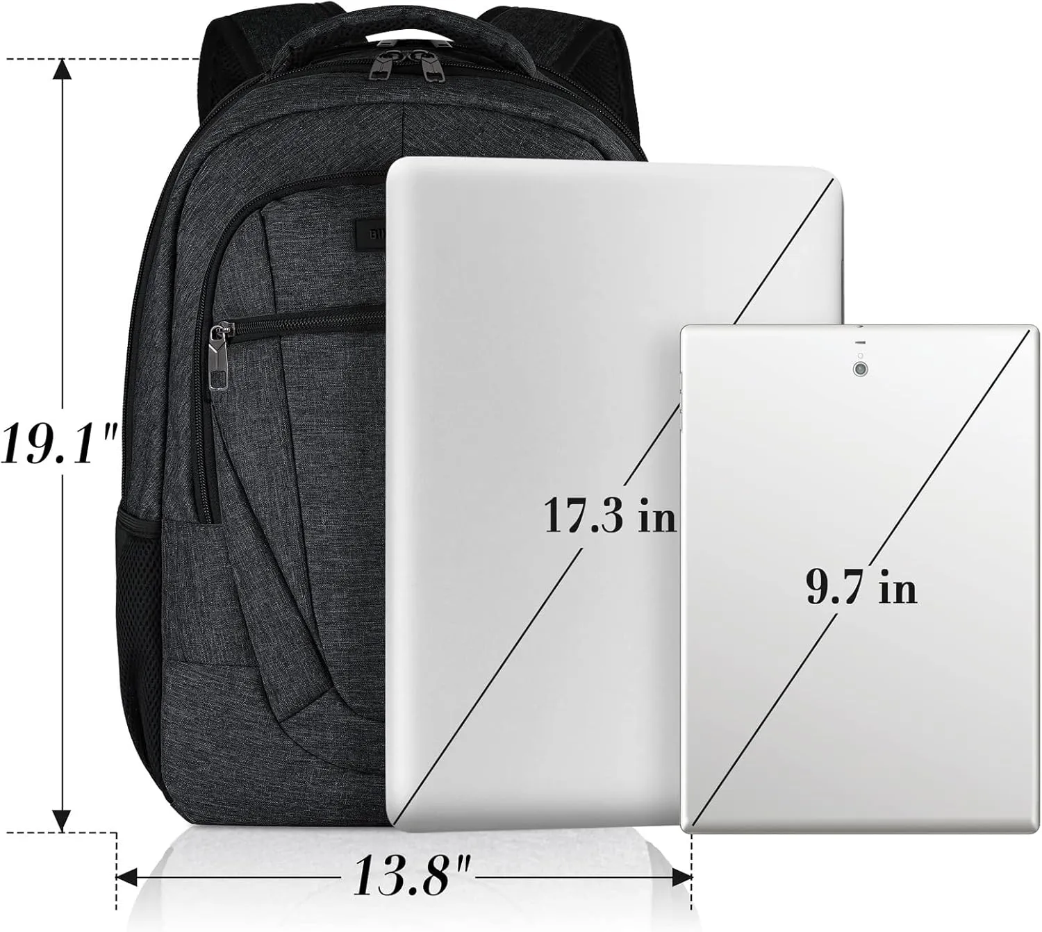 BIKROD Travel Laptop Backpack, 17 Inch Extra Large School Backpacks for Teen Boys and Girls, Black Water Resistant Women Back Pack, Business Men Sturdy Computer Bag with USB Charging Port, Gifts