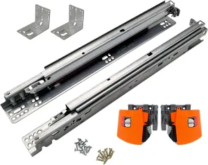 BLUM 21 Inch Undermount Drawer Slide. (Soft Close, Full Extension, Concealed). Model: 563F5330B (100 Lbs. Weight Capacity), for 3/4 inch Thick Drawers. (Pair)