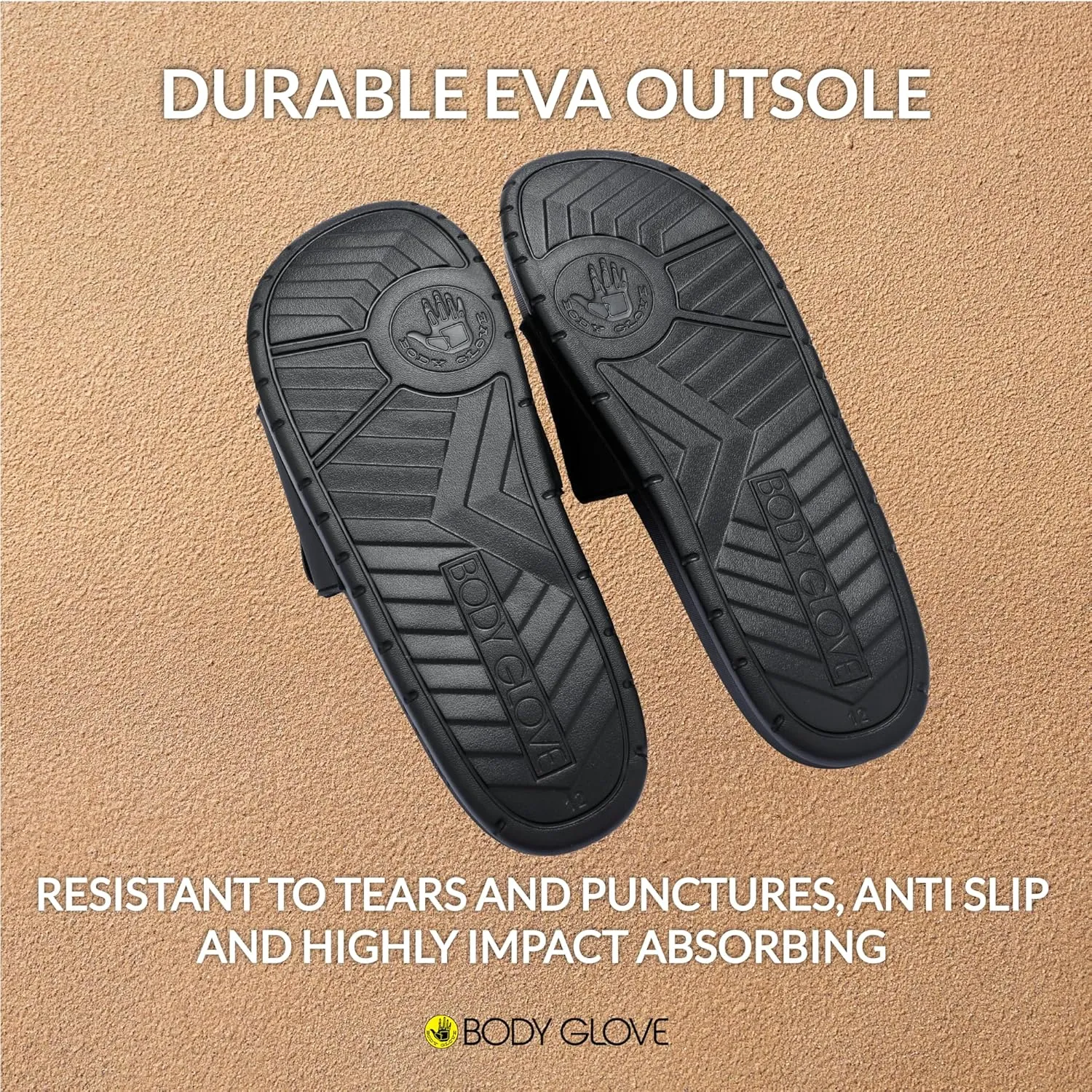 Body Glove Women’s Slides, Cushioned Slide-on Sandal Slippers with Padded Adjustable Strap