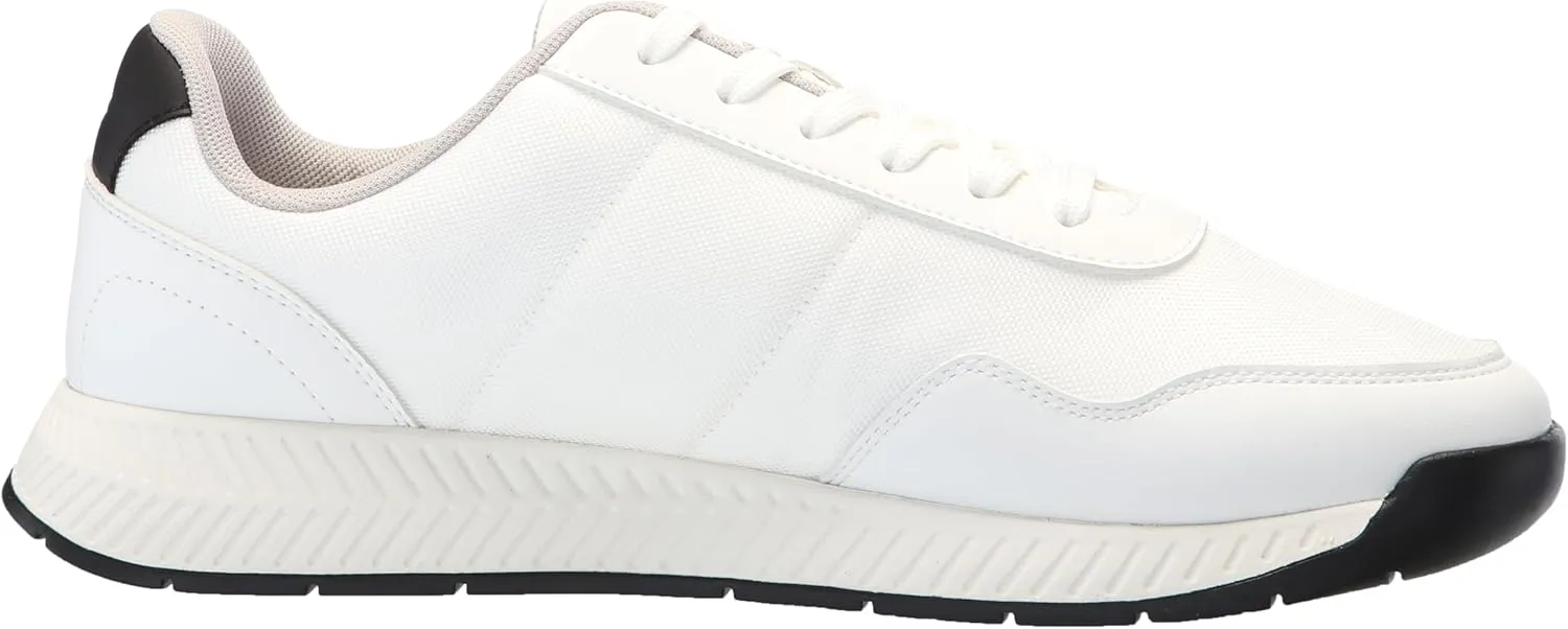 BOSS Men's Leather Mix Low Top Sneaker