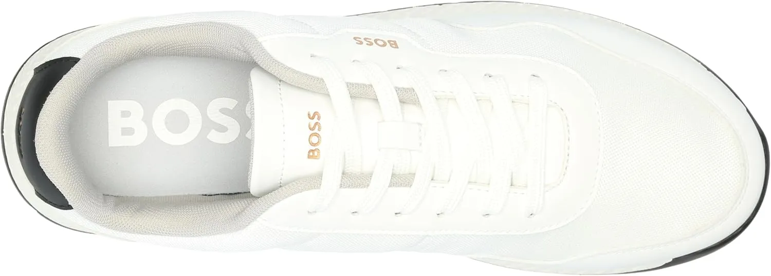 BOSS Men's Leather Mix Low Top Sneaker