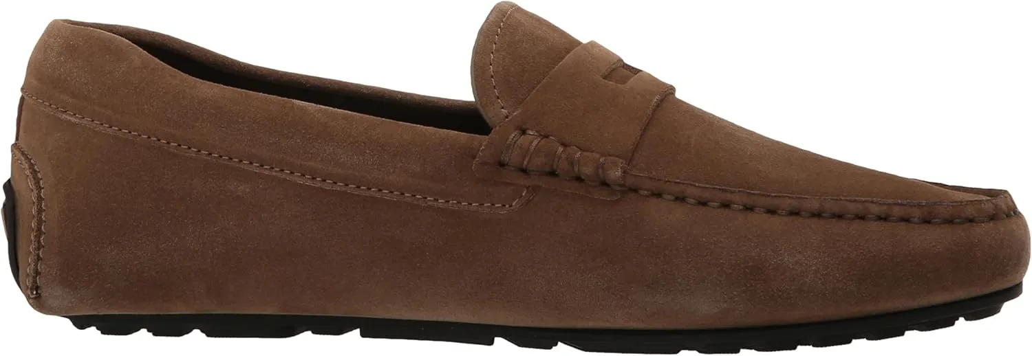 BOSS Men's Smooth Suede Slip on Drivers Loafer