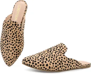 BOYYOUN Mules for Women Comfortable Slip On Backless Flats Pointed Toe Loafers for Work and Casual Wear Low Heel Closed Shoes Womens Mule