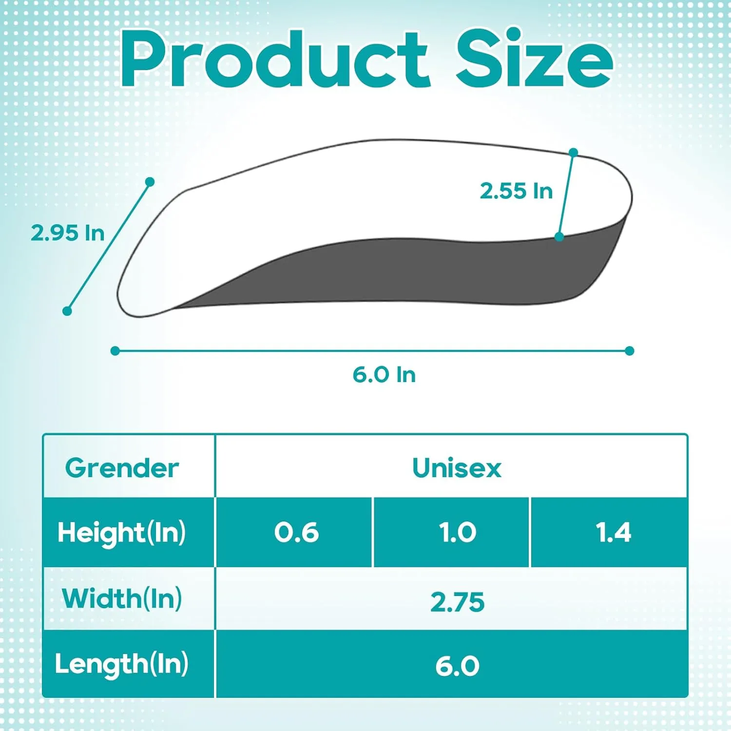 Brandone Insoles - Orthopedic High Pads 1.0 - Height Increase Insoles - Arch Support Insoles for Plantar Fasciitis, Flat Feet, Over-Pronation, Achilles Tendonitis, Foot Pain Relief (Gray, 1.0Inch)