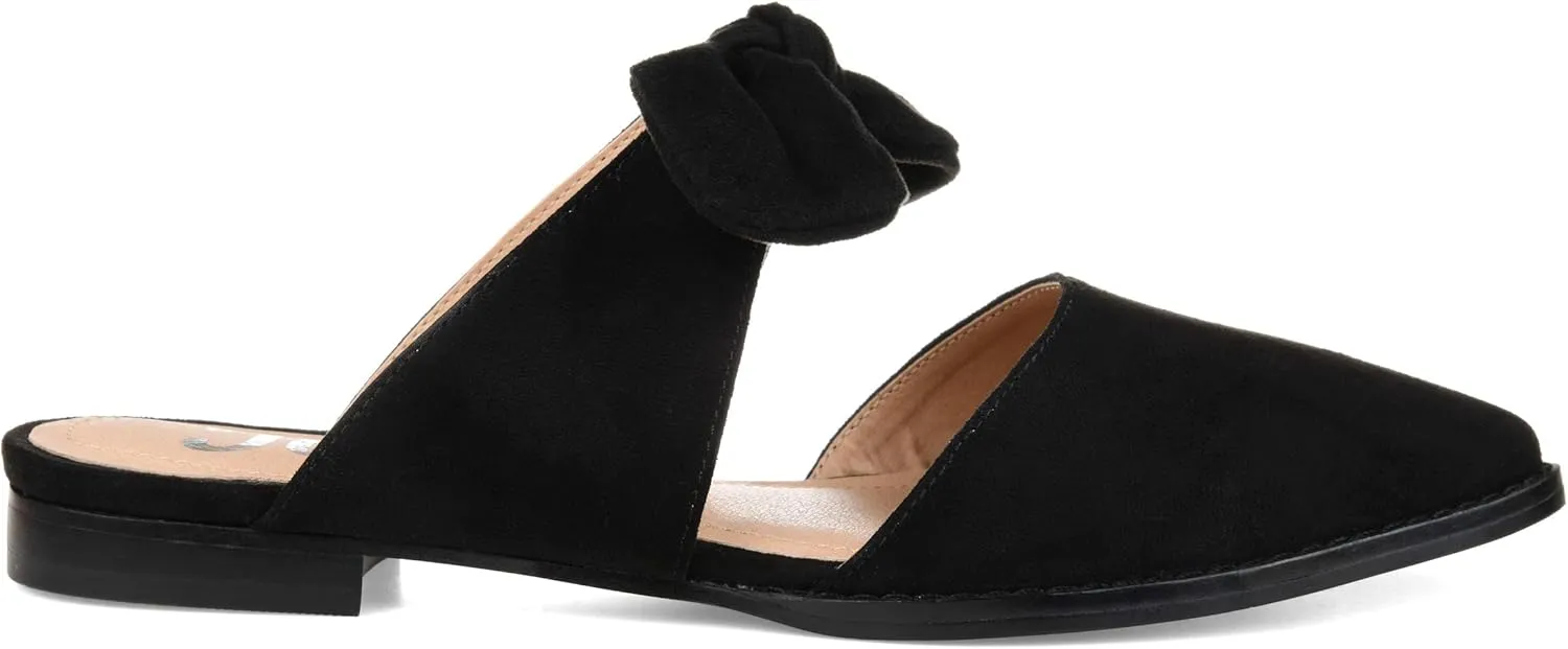 Brinley Co. Womens Bow Accent Slip-on Flat