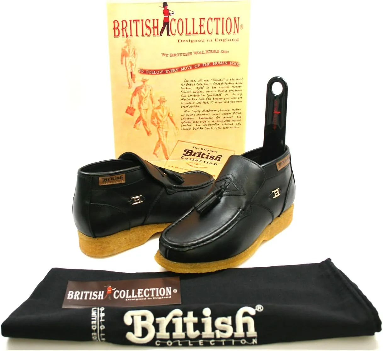 British Collection Men's Palace Three Quarters Slip on Leather Shoes