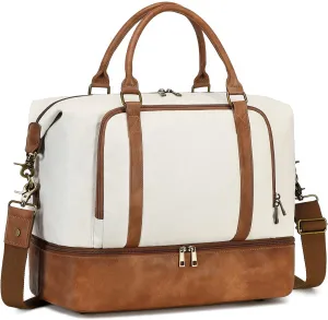 CAMTOP Women Ladies Travel Weekender Bag Overnight Duffel Carry-on Tote Bag fit 15.6 Inch Laptop Computer