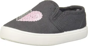Carter's Girl's Tween10 Slip-on Shoe, Grey, 5 Toddler