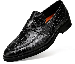 Casual Dress Shoes for Men, Premium Formal Buckle Dress Loafers Business Slip-on Penny Loafer for Mens