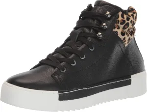 Cecelia New York Silow Leather Platform High Top Sneaker Black/White Snake