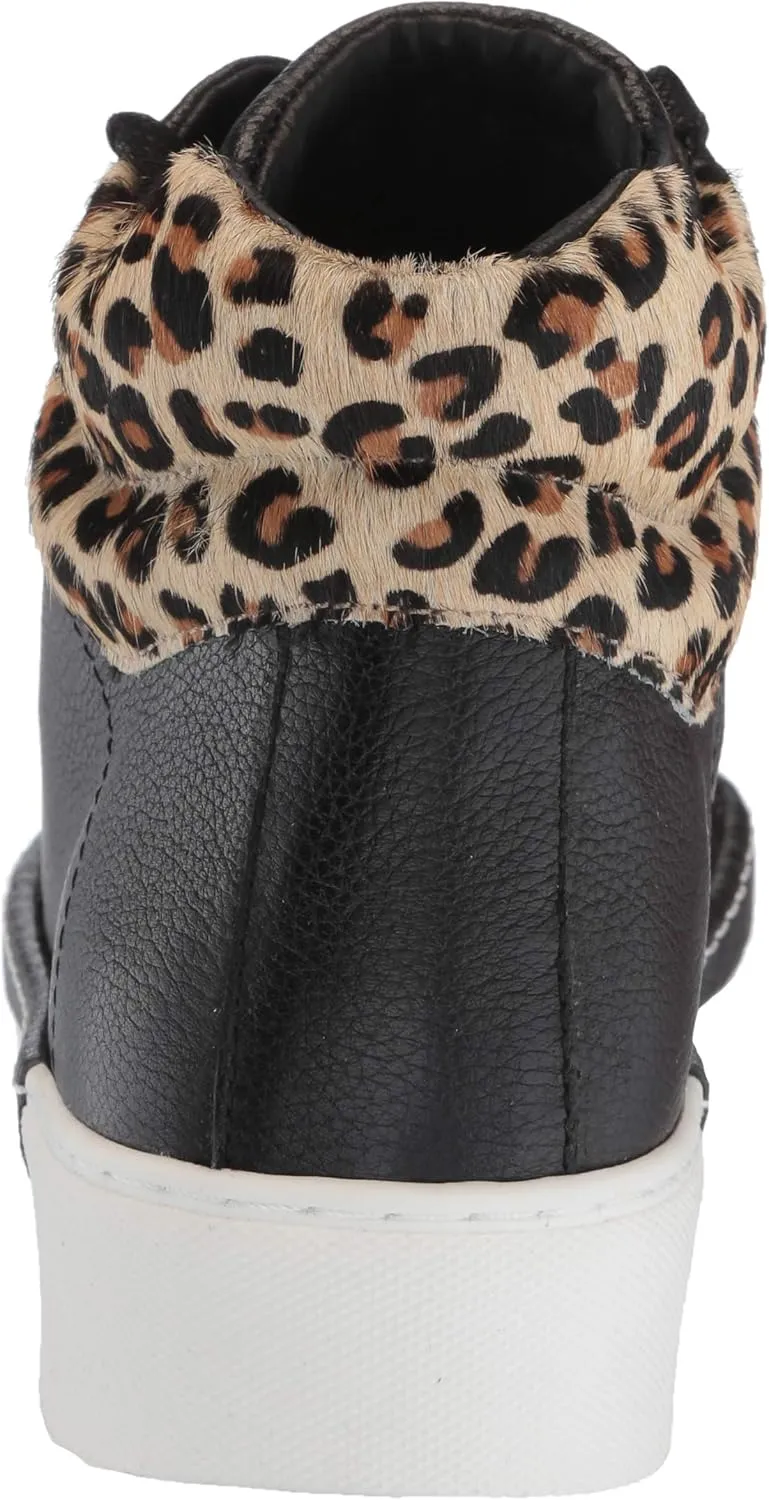 Cecelia New York Silow Leather Platform High Top Sneaker Black/White Snake